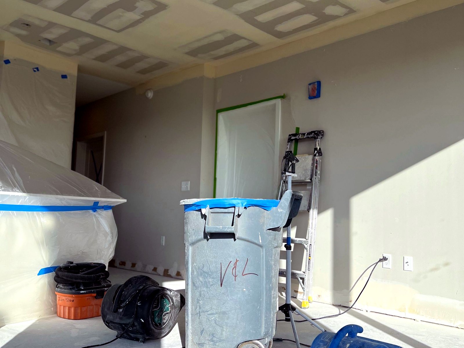 Containment: the work area sealed off to protect the rest of the building
